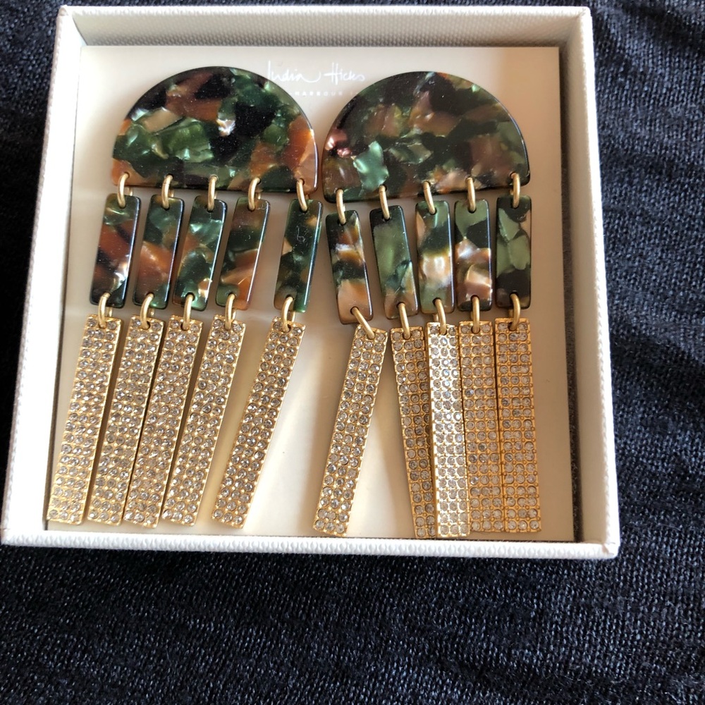 India Hicks Camo Drop earrings